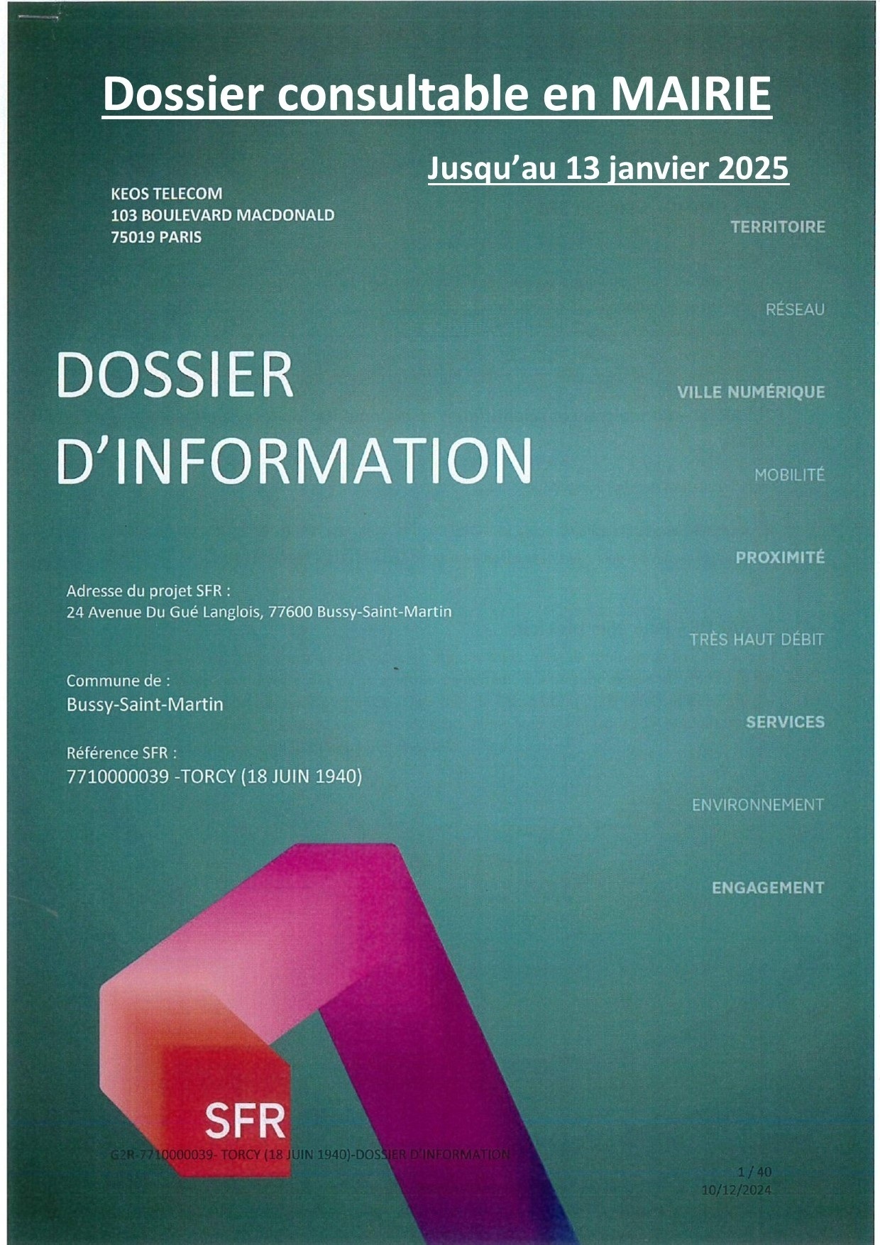 DOSSIER D'INFORMATION